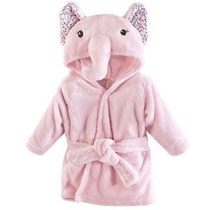 💝NEW Baby girl PINK elephant robe